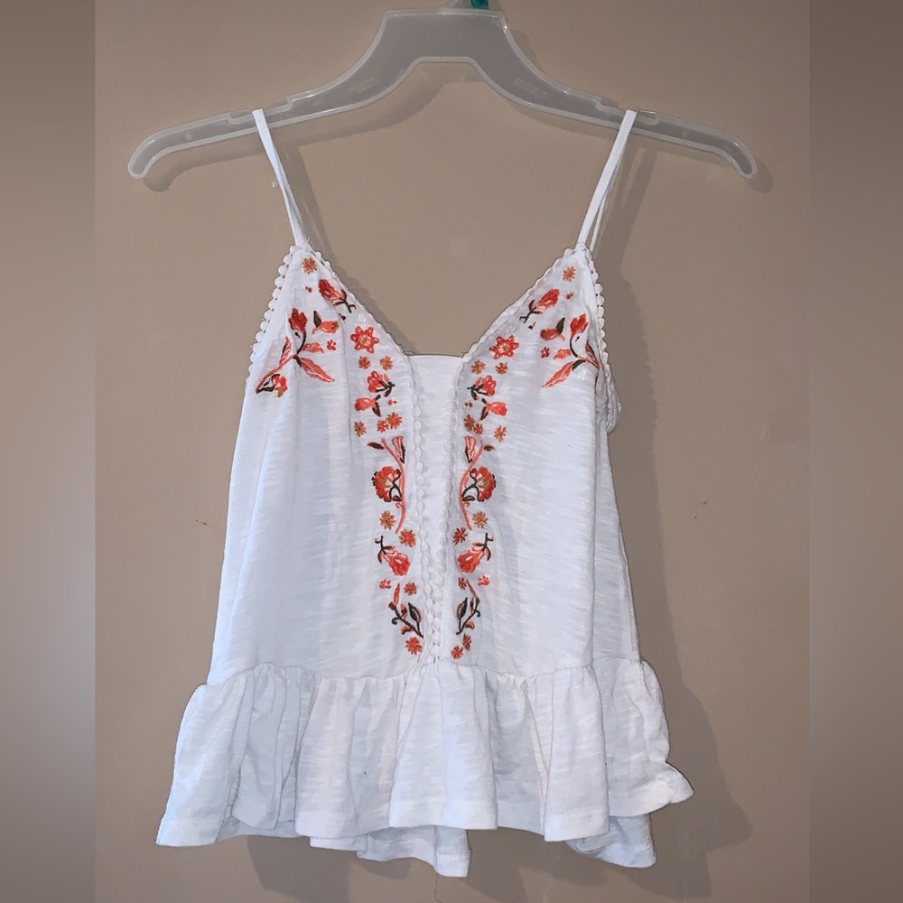 White Loose Tank Top